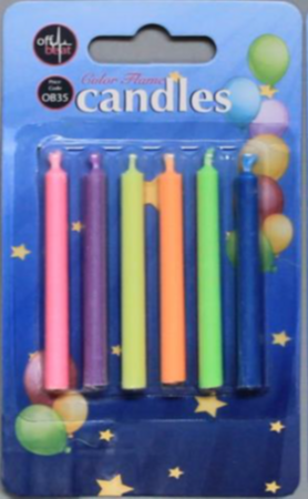 Sveces OB (daudzkrāsainas, Happy Birthday), 5298000230908 