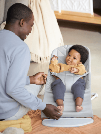 BABYBJÖRN šūpuļkrēsls BLISS Wowen, light grey, 006224 