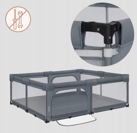 LIONELO manēža FLORENCE XL EASY FOLD, Grey stone, LO-FLORENCE XL EASY FOLD 