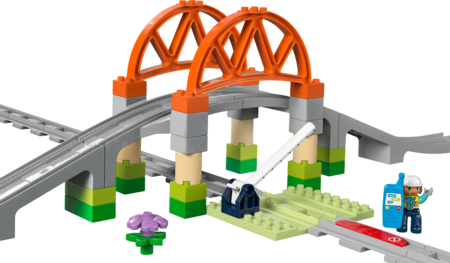 10426 LEGO® DUPLO® Town Vilcienu tilta un sliežu paplašinājuma maršruts 