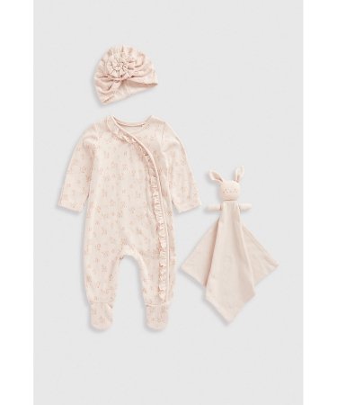 MOTHERCARE krekls ar garām piedurknēm, cepure un dūraiņi, IF318 74 
