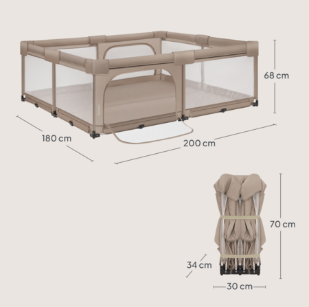 LIONELO manēža FLORENCE XL EASY FOLD, Beige sand, LO-FLORENCE XL EASY FOLD 