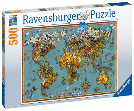RAVENSBURGER puzle Taureņu pasaule, 500 gab., 15043 15043