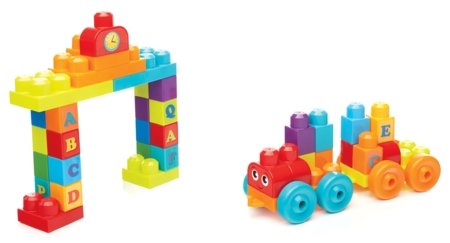 MEGA BLOKS ABC Alphabet vilciens, DXH35 