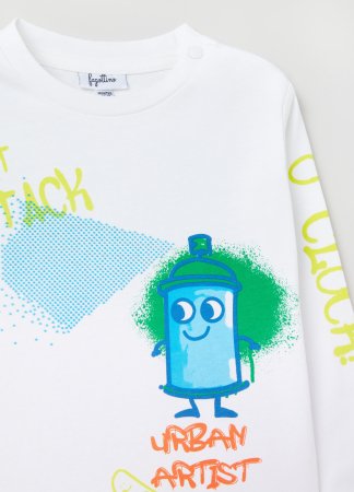 OVS BOY9-36M T-SHIRT L/S 2M 30-36 WHITE 001819384 001819384