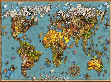 RAVENSBURGER puzle Taureņu pasaule, 500 gab., 15043 15043