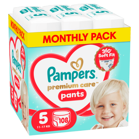 PAMPERS autiņbiksītes-biksītes Premium Pants Monthly, 5 izmērs, 12-17kg, 114 vnt., 80894762 