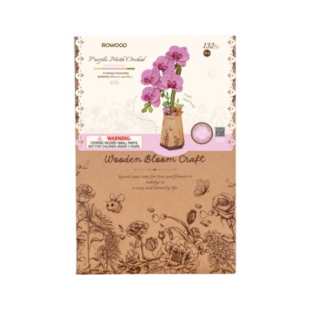 ROWOOD Koka konstruktors Violeta Kodes Orhideja, TW091 