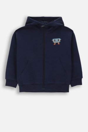 COCCODRILLO džemperis ar rāvējslēdzēju ar kapuci, tumši zils, cm 