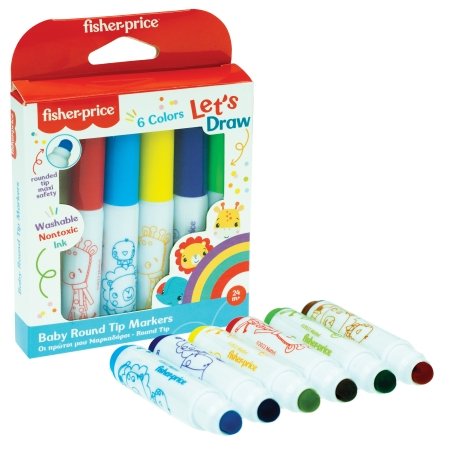 FISHER PRICE Round tip markers 6 pcs., 321-00005 
