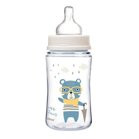 Canpol babies Plata kakla barošanas pudelīte Anti-colic 240ml, 3 m+, Easy Start BONJOUR PARIS 35/232_blu 35/232_blu