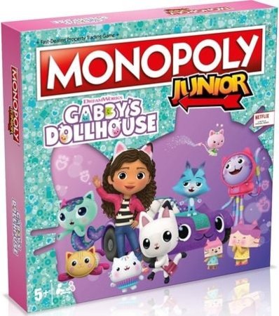MONOPOLY JUNIOR galda spēle Gabby's Dollhouse, LT, LV, EE, WM04157-ML1-6 