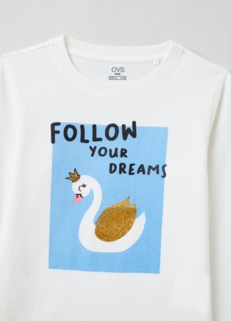 OVS GIRL3-10Y T-SHIRTS L/S 2H 3-4 WHITE 001904632 