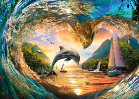 RAVENSBURGER PUZZLE puzle Pavasara saulriets, 1000 gab., 12001711 0 