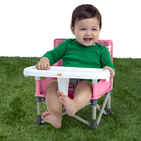 BRIGHT STARTS barošanas krēsls - būsteris POP 'N SIT, PINK, 17199 