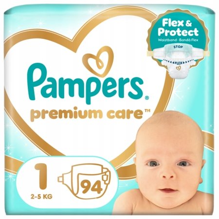 PAMPERS autiņbiksītes Premium Care, 1 izmērs 2-5kg, 94 gab., 80887526 