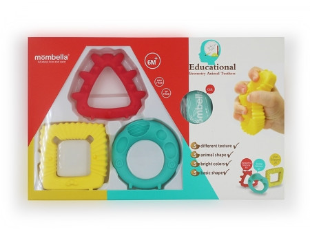 MOMBELLA zobgrauzis Geometry Animals 6m+ P8072 P8072