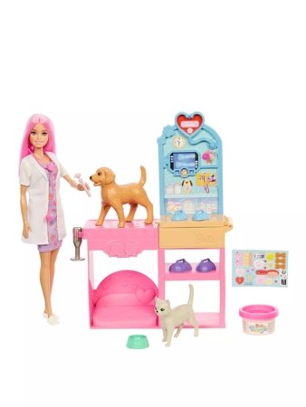 BARBIE veterinārās klīnikas komplekts ar lelli, JFX93 