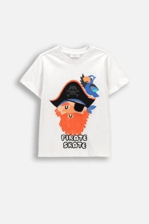 COCCODRILLO t-krekls ar īsam piedurknēm, balti, WC6143201RBK-001-104, 104 cm 