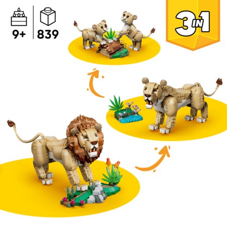 31386 LEGO® Creator Savvaļas dzīvnieki: Majestātiskais lauva 