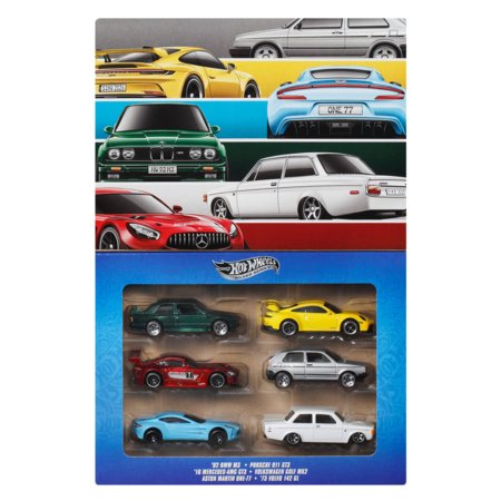 HOT WHEELS 1:64 sešu Eiropas modeļu komplekts, JLB25 