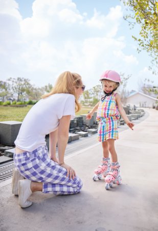 GLOBBER skrituļslidas Learning Skates 2 in 1, izmērs 30–33, pasteļrozā, 783-210 