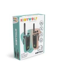 KIDYWOLF divvirzienu rāciju komplekts bērniem un pieaugušajiem, smilšu/tirkīza krāsā, līdz 6 km, KIDYTALK-NC 