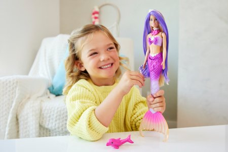 BARBIE Dreamtopia Malibu nāriņa ar krāsu maiņu, HRP97 