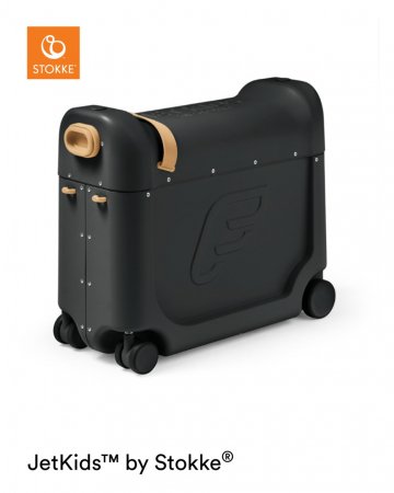 STOKKE JetKids koferis ar riepiņām, Black, 534505 534505