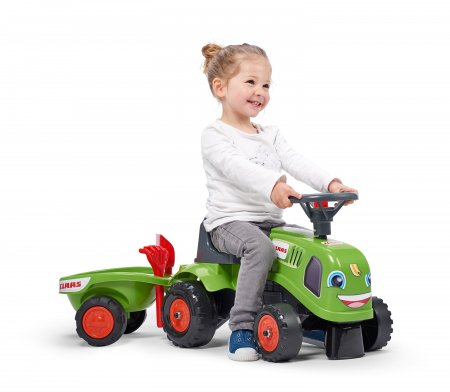 FALK Baby Claas skrejmašīna - traktors ar piekabi, grābekli un lāpstu, 212C 212C