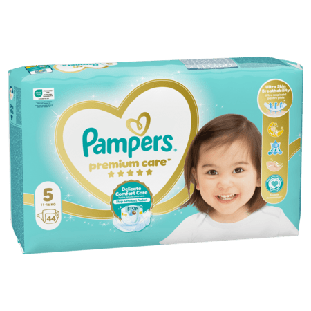 PAMPERS autiņbiksītes Premium Care 5 izmērs 11-16kg 44 gab. 
