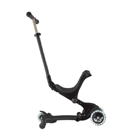 GLOBBER skrejritenis Go Up Deluxe Lights 360°, melns, 699-320 