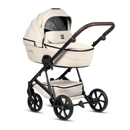 TUTIS universāli ratiņi VIVA 6+ LEATHER 2/1, Vanilla, 1612086 