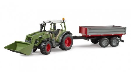 BRUDER 1:16 traktors Fendt Vario 211 ar frontālo iekrāvēju un piekabi, 02182 02182