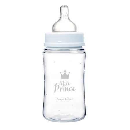 Canpol babies plata kakla antikoliku pudelīte Anti-colic  240ml PP Easy Start ROYAL BABY 35/234_blu 35/234_blu