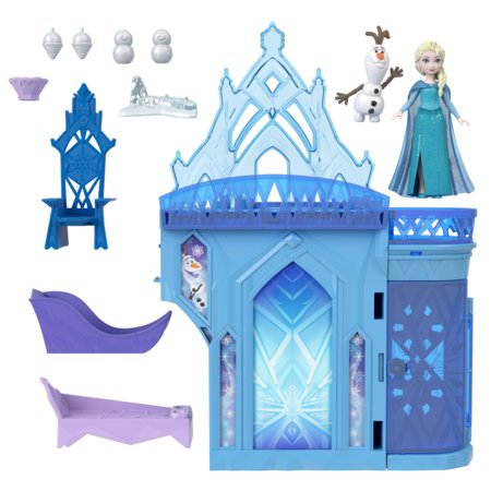 DISNEY FROZEN mazā lelle Elza un rotaļu komplekts, JDP63 