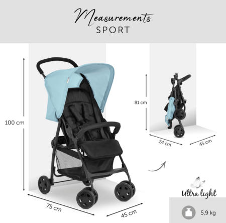 HAUCK ratiņi SPORT, Blue, 171523 
