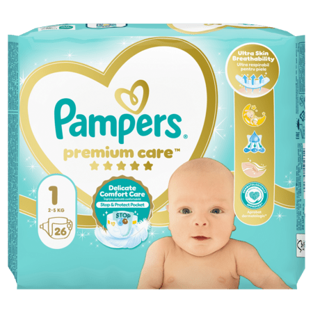 PAMPERS Premium Care 1.izmērs, 26 gab., 81765753 81765753