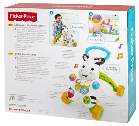FISHER-PRICE zebra ar skaņām - mani pirmie soļi, GGK38 DLD80