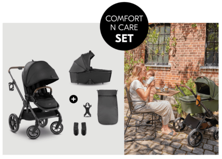HAUCK universāls ratiņi COMFORT N CARE SET, Black, 165539 