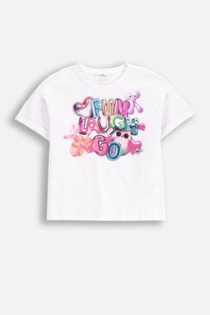 COCCODRILLO krekls ar īsām piedurknēm COSMIC GIRL KIDS, balta, WC5143201CGK-001-122, 122 cm 