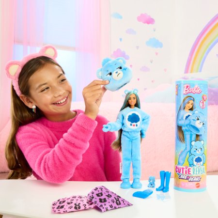 BARBIE lelle ar brūniem matiem Cutie Reveal Care Bears Series - Grumpy Bear, JCN96 