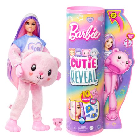 BARBIE lelle Cutie Reveal jaukais lācītis, HKR04 HKR04