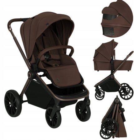 LIONELO universāls ratiņi MIKA PLUS 2IN1, Mocha mousse 