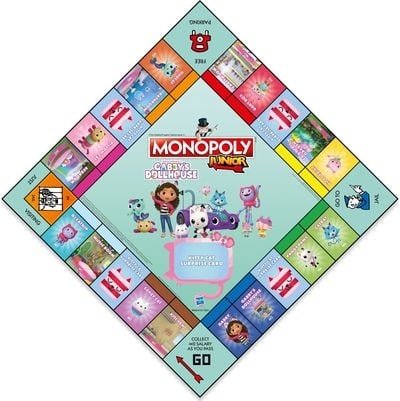 MONOPOLY JUNIOR galda spēle Gabby's Dollhouse, LT, LV, EE, WM04157-ML1-6 