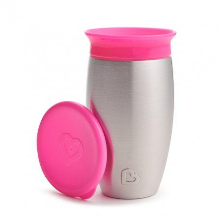 MUNCHKIN Sippy krūzīte, rozā, Miracle 360, 12m+, 296ml, 90097 1245101