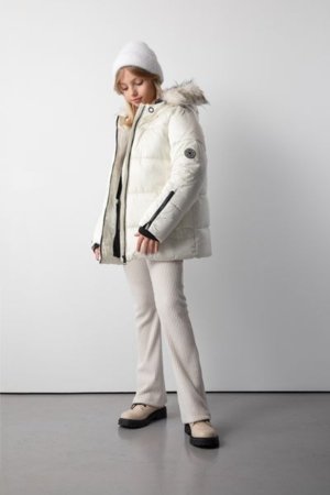 COCCODRILLO jakete OUTERWEAR GIRL JUNIOR, krēmveida, cm 