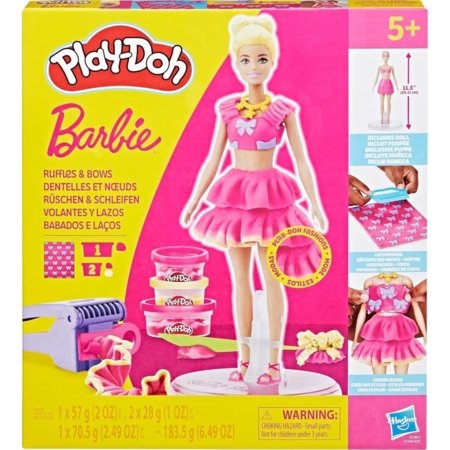 PLAY-DOH Bārbija rotaļu komplekts ar mežģīnēm un lentēm, G13615X0 
