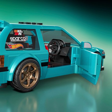 MATTEL BRICK SHOP HOT WHEELS 1:32 Honda Custom ’90 Civic EF būvēšanas komplekts, JHF62 