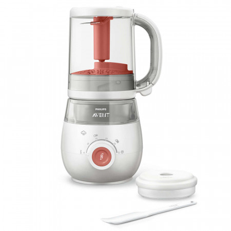 PHILIPS AVENT ēdiena blenderis un tvaicētājs 4in1 Red N1 SCF881/01 1/781